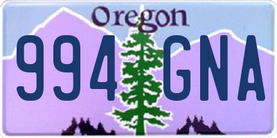 OR license plate 994GNA