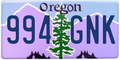 OR license plate 994GNK