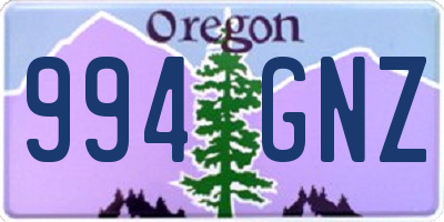 OR license plate 994GNZ
