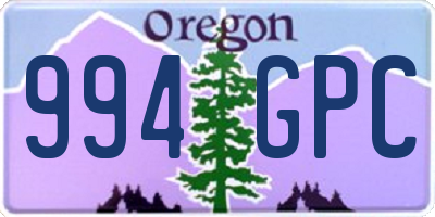 OR license plate 994GPC