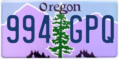 OR license plate 994GPQ