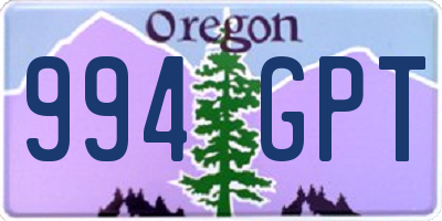 OR license plate 994GPT