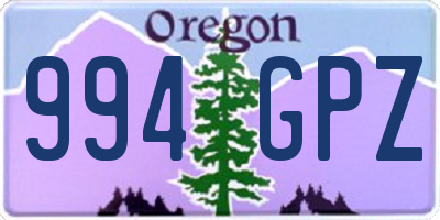 OR license plate 994GPZ