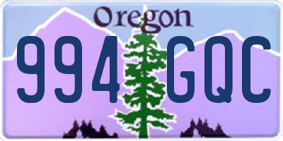 OR license plate 994GQC