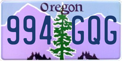 OR license plate 994GQG