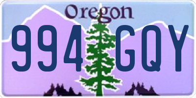 OR license plate 994GQY
