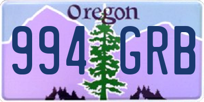OR license plate 994GRB