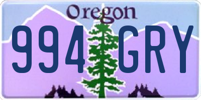 OR license plate 994GRY