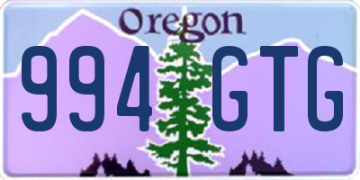 OR license plate 994GTG