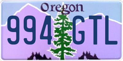 OR license plate 994GTL