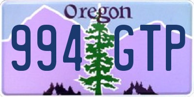 OR license plate 994GTP