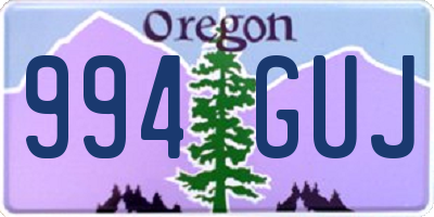 OR license plate 994GUJ