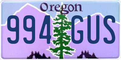 OR license plate 994GUS