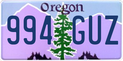 OR license plate 994GUZ