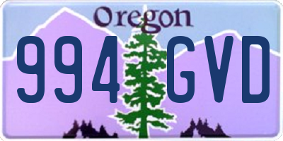 OR license plate 994GVD