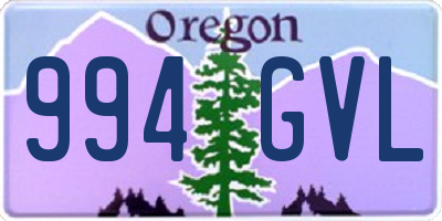 OR license plate 994GVL
