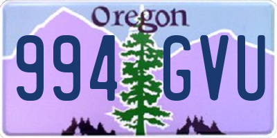 OR license plate 994GVU