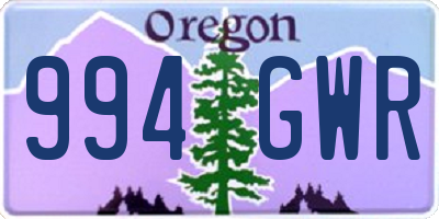 OR license plate 994GWR
