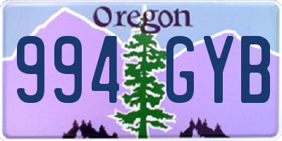 OR license plate 994GYB