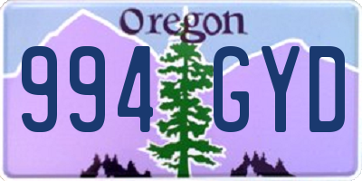 OR license plate 994GYD
