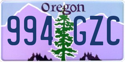 OR license plate 994GZC