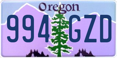 OR license plate 994GZD