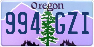 OR license plate 994GZI