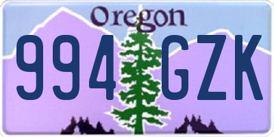 OR license plate 994GZK
