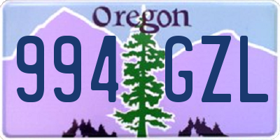 OR license plate 994GZL