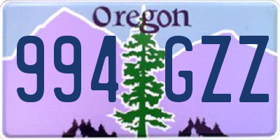OR license plate 994GZZ