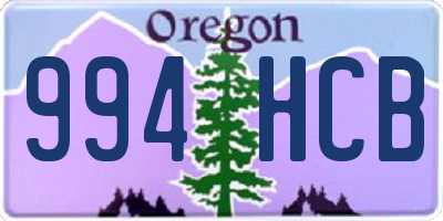 OR license plate 994HCB