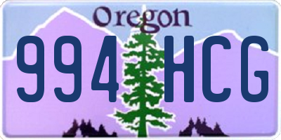OR license plate 994HCG