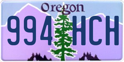 OR license plate 994HCH