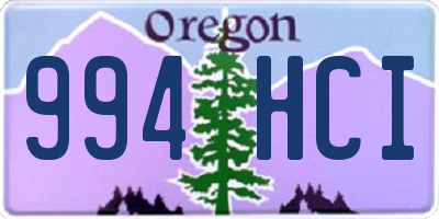 OR license plate 994HCI