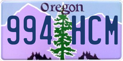 OR license plate 994HCM