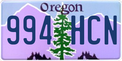 OR license plate 994HCN