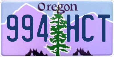 OR license plate 994HCT