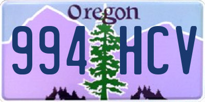 OR license plate 994HCV