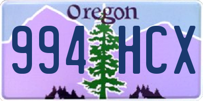 OR license plate 994HCX