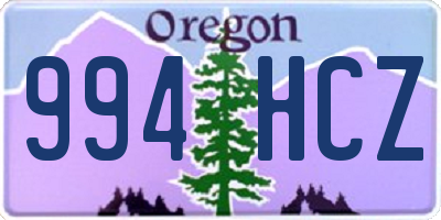 OR license plate 994HCZ