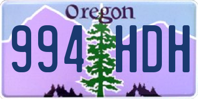 OR license plate 994HDH