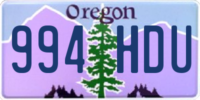OR license plate 994HDU