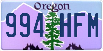 OR license plate 994HFM