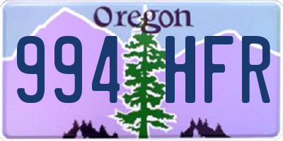 OR license plate 994HFR