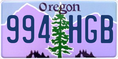 OR license plate 994HGB