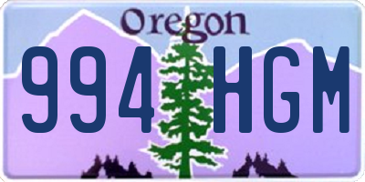 OR license plate 994HGM