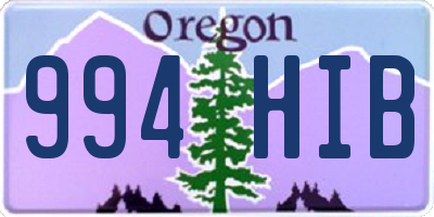 OR license plate 994HIB