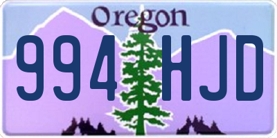 OR license plate 994HJD