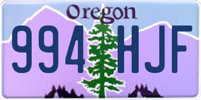 OR license plate 994HJF