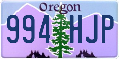 OR license plate 994HJP